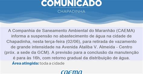 ChapadinhaSite blogspot br CHAPADINHA CAEMA Comunica Suspensão