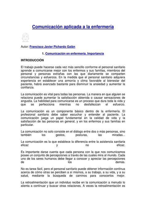 COMUNICACION EN ENFERMERIA By Nelly Diaz Issuu