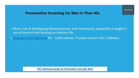 Ppt The Ultimate Guide To Preventive Care For Men Powerpoint