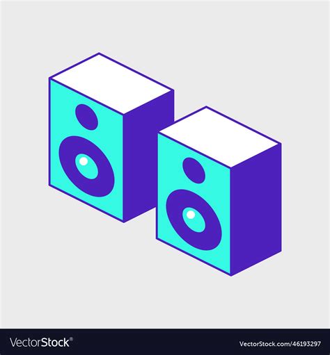 Speakers Isometric Royalty Free Vector Image Vectorstock