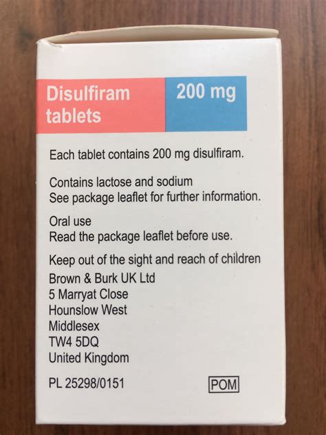 Disulfiram Tablets Brown And Burk