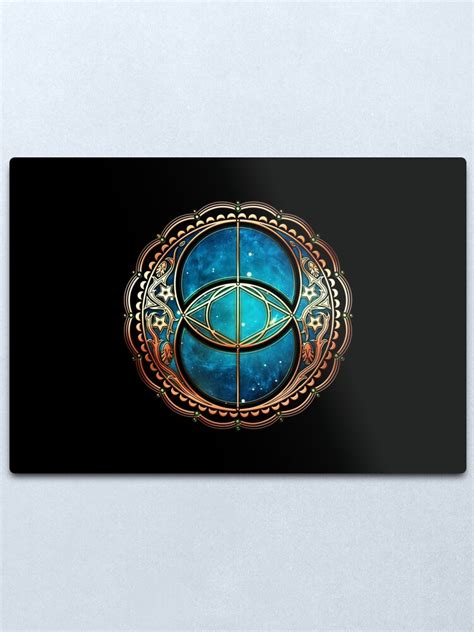 Vesica Piscis Chalice Well Celtic Symbol Avalon Magic Metal Print