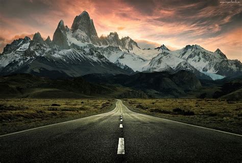 Fitz Roy Patagonia Argentyna G Ry Drogi Niebo