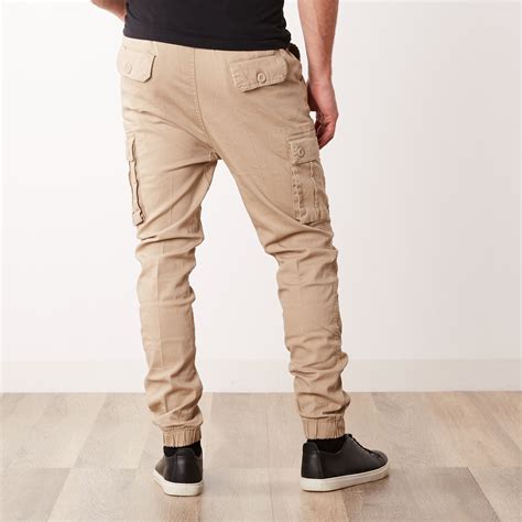 Cotton Blend Twill Cargo Joggers Khaki Cargo Joggers Hipster Mens Fashion Mens Outfits