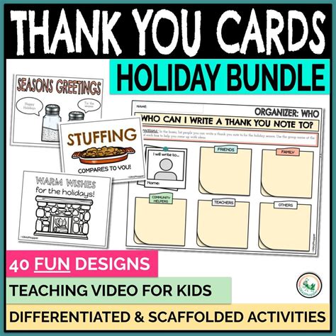 Thank You Note Card Writing Bundle GRASPhopper Learning