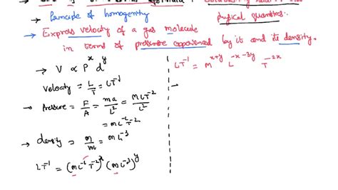 Using Of Dimensional Analysis To Find Relation Among Physical Quantities Physics For Jee And