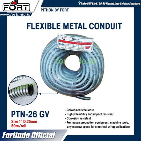 Jual FLEXIBLE METAL CONDUIT FLEXPV PTN 26 GV 1 INCH COATED PITHON BY