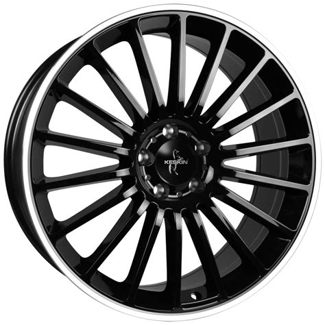 Keskin Tuning Speed KT15 Schwarz Rand Poliert 8 5x19 5x112 ET45 66 6