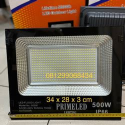 Jual LAMPU LED SOROT EVACO 500 WATT 500W FLOODLIGHT OUTDOOR TEMBAK SNI