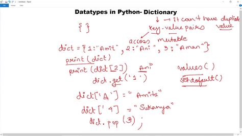 Python Dictionary Working With Key Value Pair Dictionary In Python Python Programming