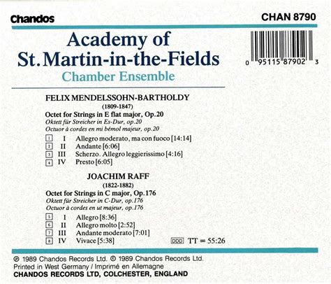 Academy Of St Martin In The Fields Octets CD Raff CD Album