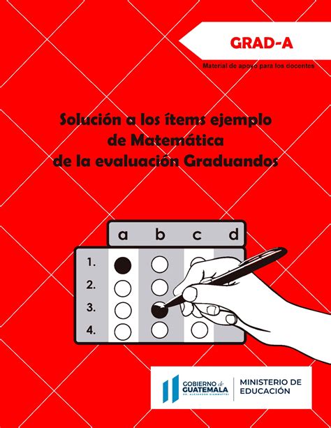 Solucion De Items Para Examen Especifico Graduandos Grad A Soluci N A