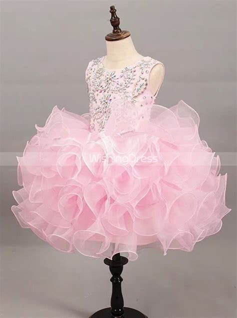 Pink Cupcake Pageant Dress For Teensbeautiful Little Girl Party Dress