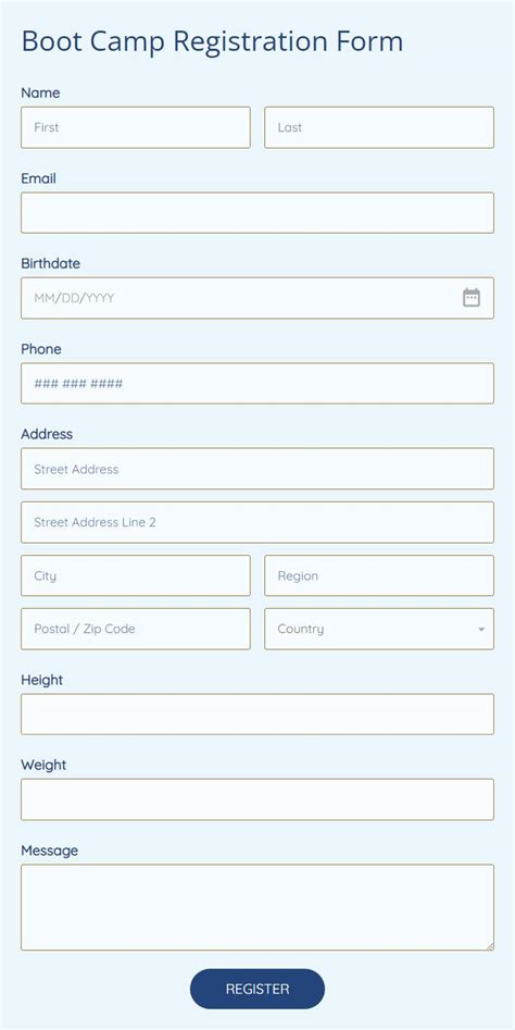Free Summer Camp Registration Form Template Formbuilder