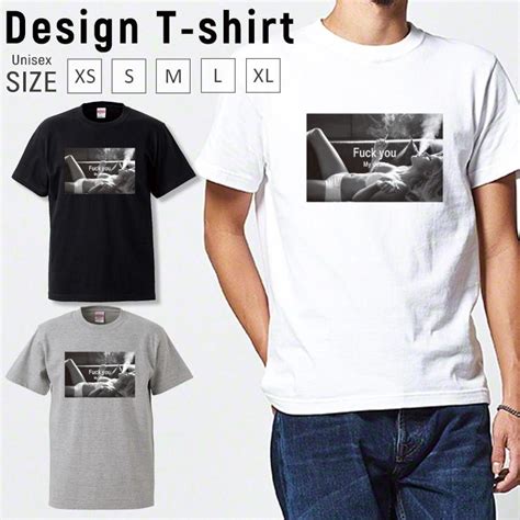 Tシャツ メンズ 半袖 ブランド ユニセックス セクシー ガール タバコ smoking FUCK ファック 写真 モノクロ クルーネック プリントTシャツ 301 通販
