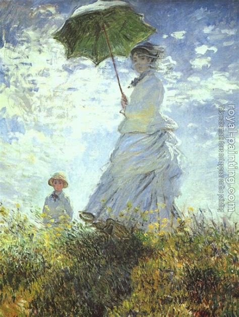 Woman With A Parasol By Claude Oscar Monet Oil Painting Reproduction