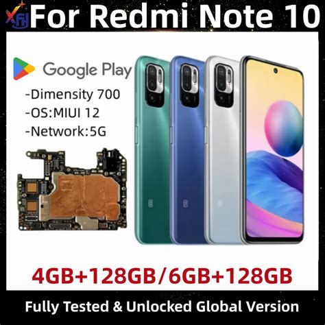 Carte M Re Pour Xiaomi Redmi Note 10 5G Cartes Logiques Lectroniques D