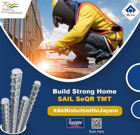 Mm Sail Seqr Tmt Bar For Construction Grade Fe D At Rs