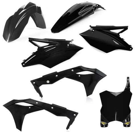 Cycra Plastic Kit Kawasaki Kxf Black Rival Ink Design Co