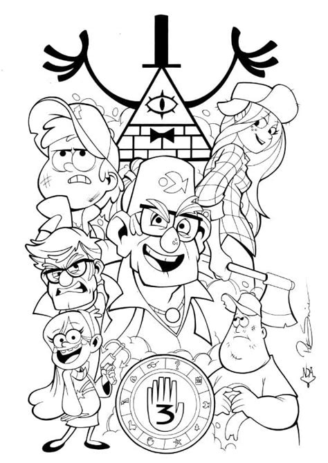 Printable Disney Gravity Falls Coloring Page Fall Coloring 42 Off