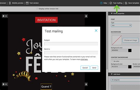 Getting started | Test your template - Cyberimpact