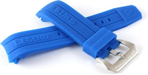 Amazon Swiss Legend Mm Blue Silicone Rubber Watch Strap W