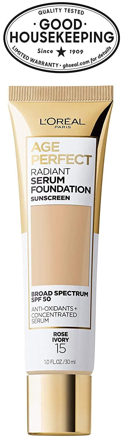 Loreal Paris Age Perfect Radiant Serum Foundation Spf 50 Rose Ivory 1oz