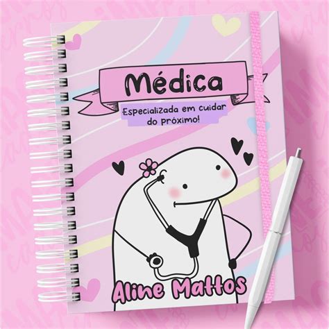 Caderno Personalizado Nome Flork Médica Elo7