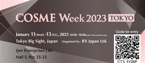 Invitation – COSME Week 2023 Tokyo (Booth #15-15 by Ijen) – Ijen ...