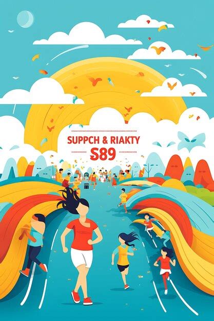 Premium Photo Poster Design Of 5k Charity Run Community And Support