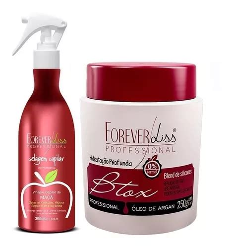 Kit Forever Liss Vinagre De Maçã Btx Argan 250g 0 Formol MercadoLivre