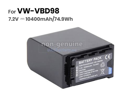 Panasonic Vw Vbd Replacement Battery Uaebattery