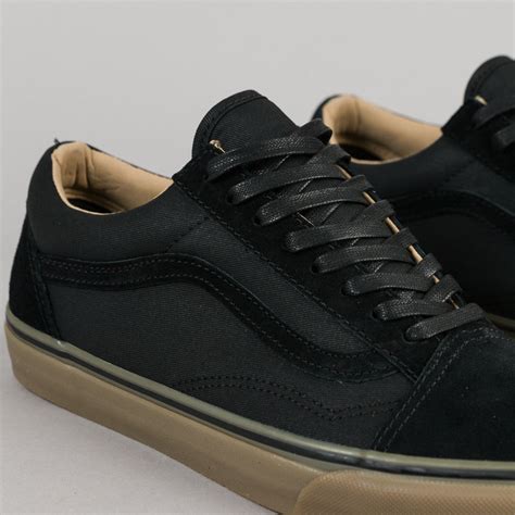 Vans Old Skool Reissue Dx Shoes Coated Black Medium Gum Flatspot