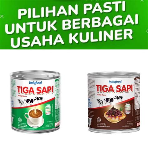 Jual Susu Tiga Sapi Kental Manis Kaleng 370g Shopee Indonesia