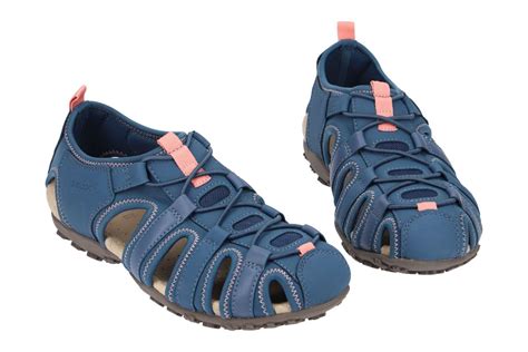 Geox Sand Strel Outdoor Sandale F R Damen In Blau Schuhe Kaufen