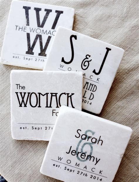 Personalized Coasters Stone Coasters Tile Coasters Hostess | Etsy