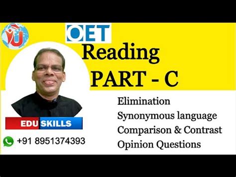 Edu Skills OET Reading Part C Tips Tricks Elimination Opinion