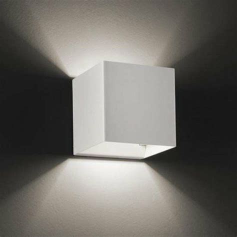 Applique Interno Esterno Led Cubo Lampada Parete Muro W Doppia Luce