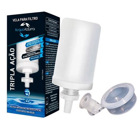 Kit Vela Para Filtro Barro Alcalina Carv O Ativado Tripla A O Acqua