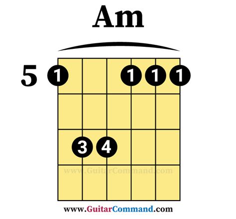 Am Chord Guitar: How To Play A Minor Guitar Chord – Diagrams & Photos