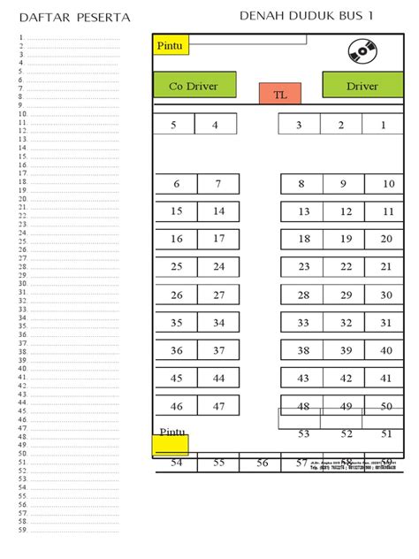 Denah Tempat Duduk Bus Pdf