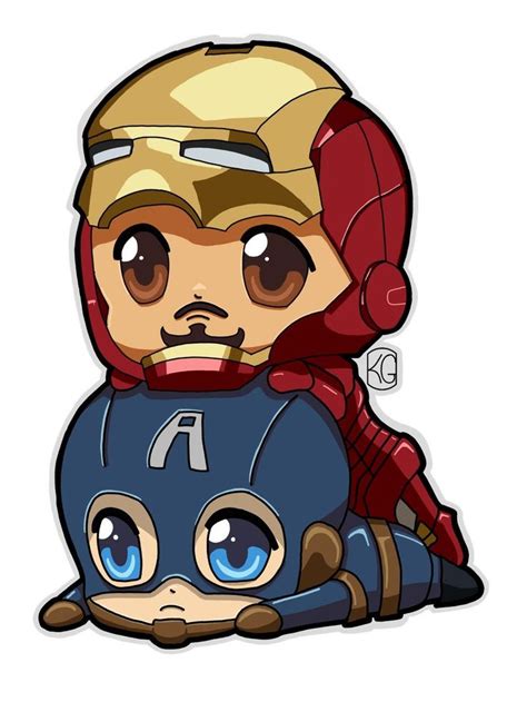 Resultado de imagen para dibujos chibi avengers | Hình marvel, Vẽ hoạt ...