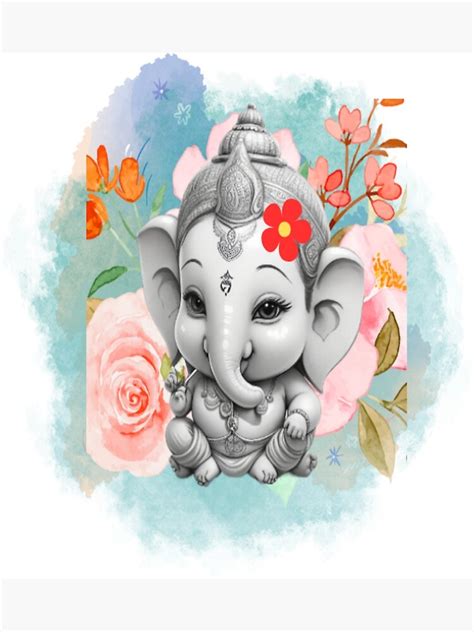 Cute Little Ganesha Poster For Sale By Ruthrasankar Redbubble