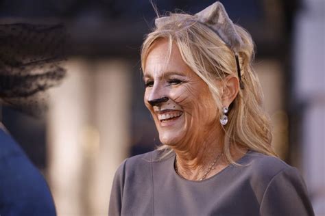 Jill Biden Was The Chicest Gray Cat Weve Ever Seen During Halloween At