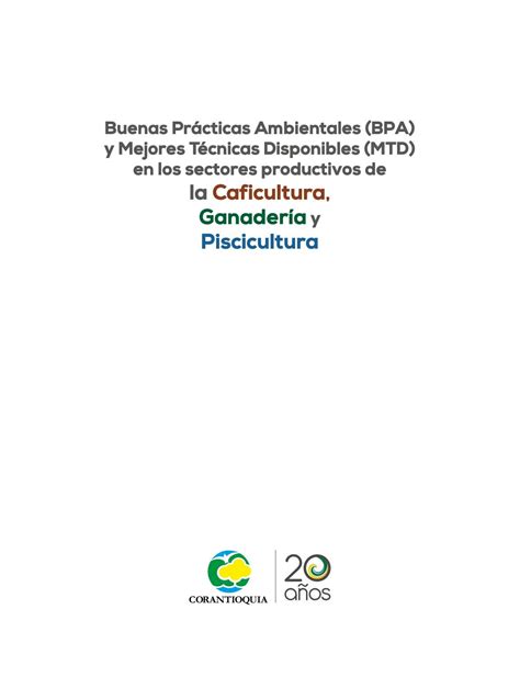 Buenas Prácticas Ambientales Bpa Y Mejores Técnicas Disponibles Mtd