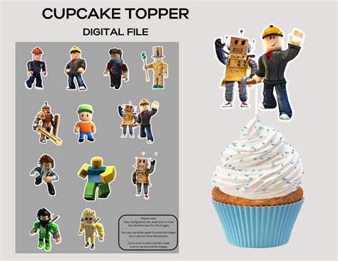 Roblox Cupcake Topper, Roblox Party, Roblox Birthday - Etsy