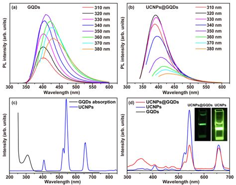 Optical Properties Of Ucnps Gqds A Pl Spectra Of Gqds Detecting With