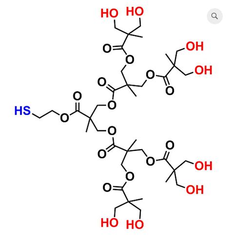 bis MPA Hydroxyl Dendron Thiol Core G3 硫醇核的二羟甲基丙酸羟基修饰的三代超支化大分子