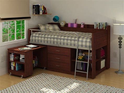 Kids Loft Beds With Desk Underneath Cool Low Wooden With Images