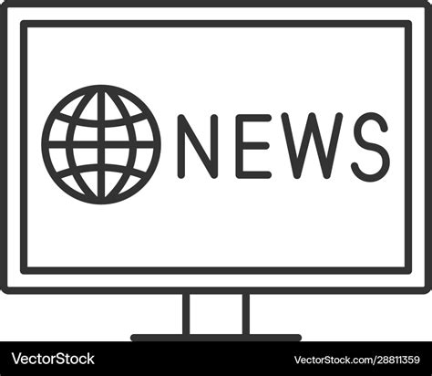 Tv news linear icon Royalty Free Vector Image - VectorStock